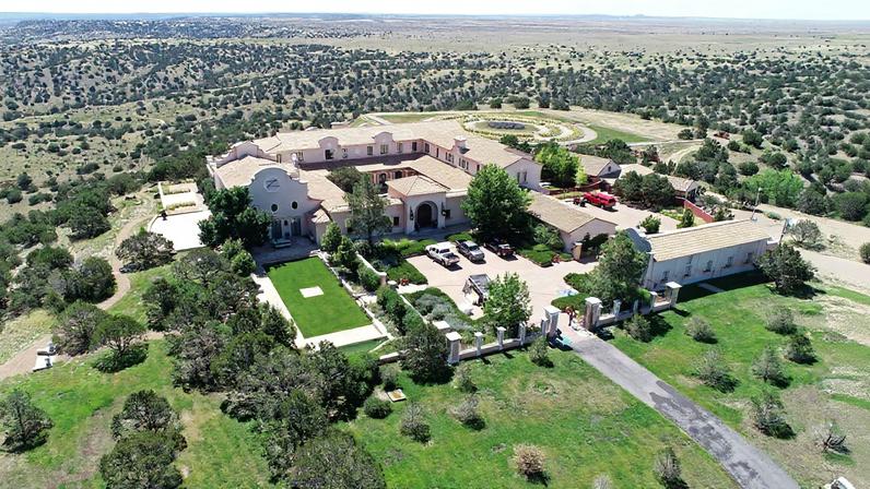 Zorro Ranch is seen in an aerial view near Stanley, New Mexico