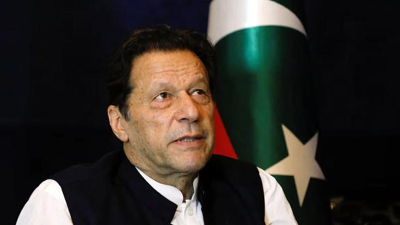 Former Pakistani Prime Minister Imran Khan speaks with Reuters during an intervew, in Lahore