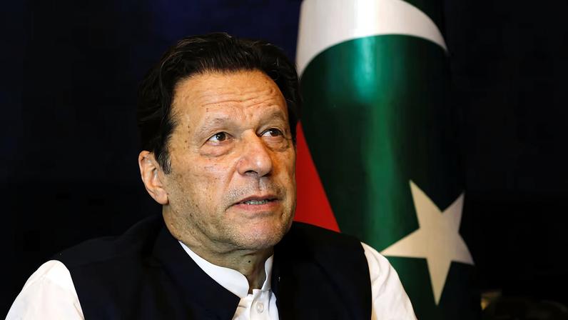 Former Pakistani PM Imran Khan speaks with Reuters during an intervew, in Lahore