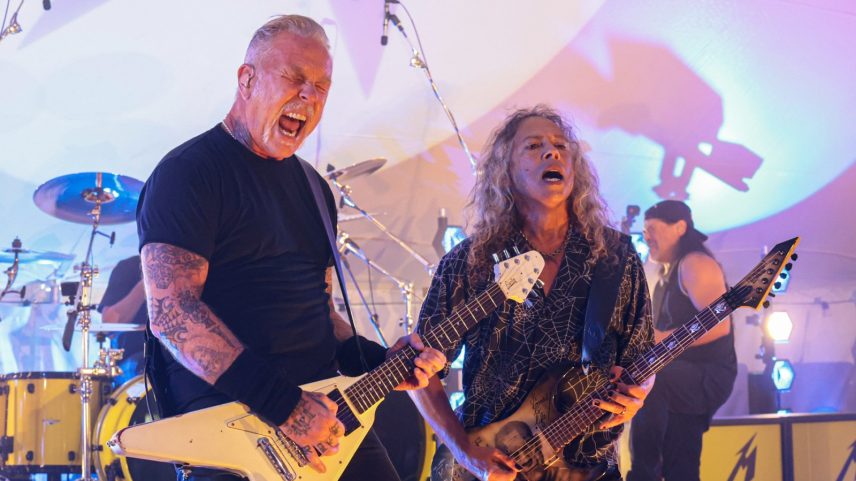 Metallica's James Hetfield and Kirk Hammett in the Hamptons last year.
