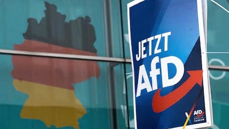 Un anuncio electoral de AfD en Berlín, el 29 de enero de 2025.
