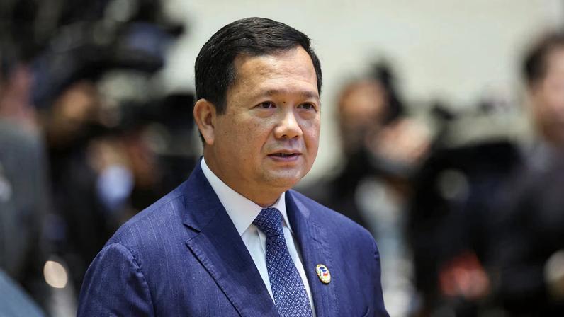Cambodia's Prime Minister Hun Manet attends the retreat session of the 45th ASEAN Summit at the National Convention Centre in Vientiane, Laos, October 9, 2024. REUTERS/Athit Perawongmetha