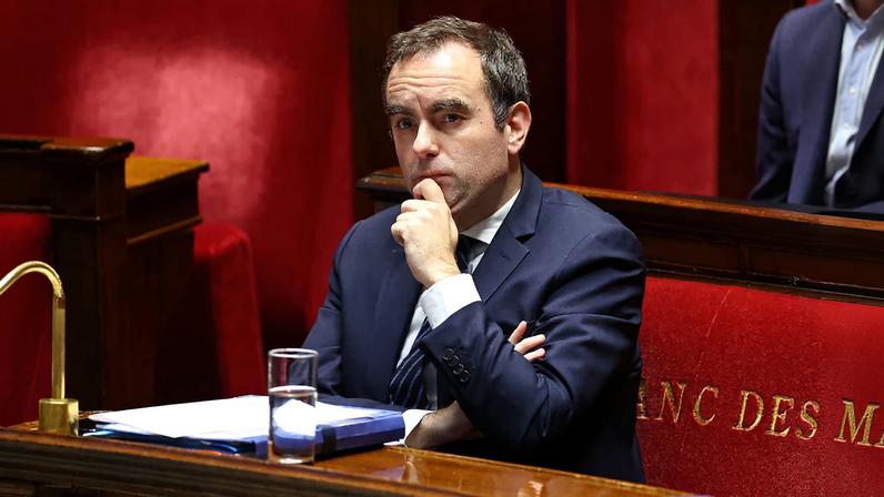 French Prime Minister Sebastien Lecornu attends a debate before votes on two no-confidence motions against the French government following the adoption of a new energy law through decree, at the National Assembly in Paris, France, February 25, 2026.