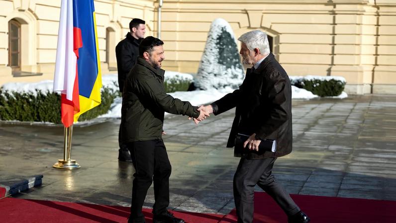 Ukrainian President Volodymyr Zelenskiy meets his Czech counterpart Petr Pavel in Kyiv