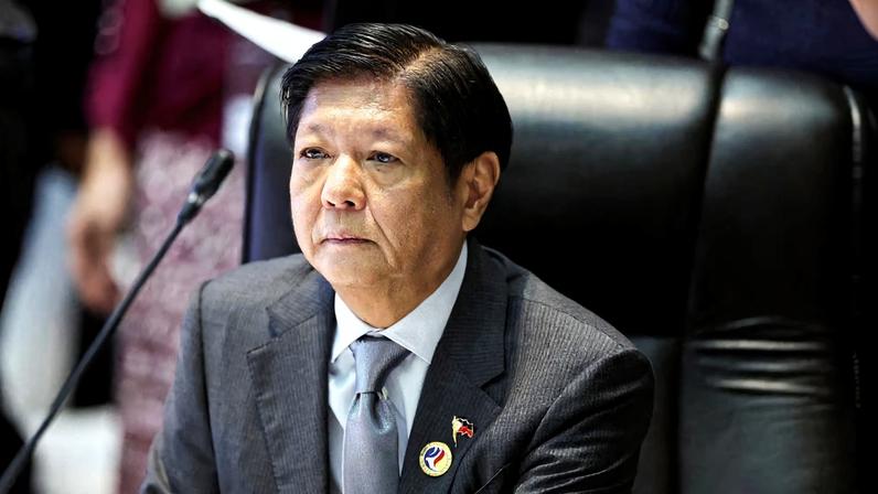 Philippines President Ferdinand Marcos Jr attends the 27th ASEAN-China Summit at the National Convention Centre in Vientiane, Laos, October 10, 2024. REUTERS/Athit Perawongmetha/File Photo