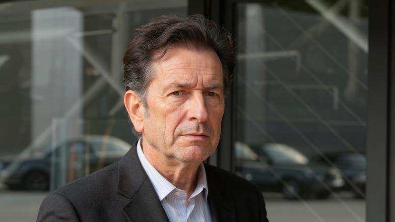 IMA president Jack Lang arrives before visiting the exhibition "Treasures rescued from Gaza", at the Arab World Institute (IMA) in Paris