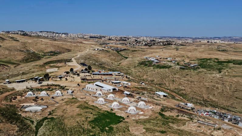 A drone view shows Kedar Sheep farm, an Israeli outpost in the Israeli-occupied West Bank, January 20, 2026.