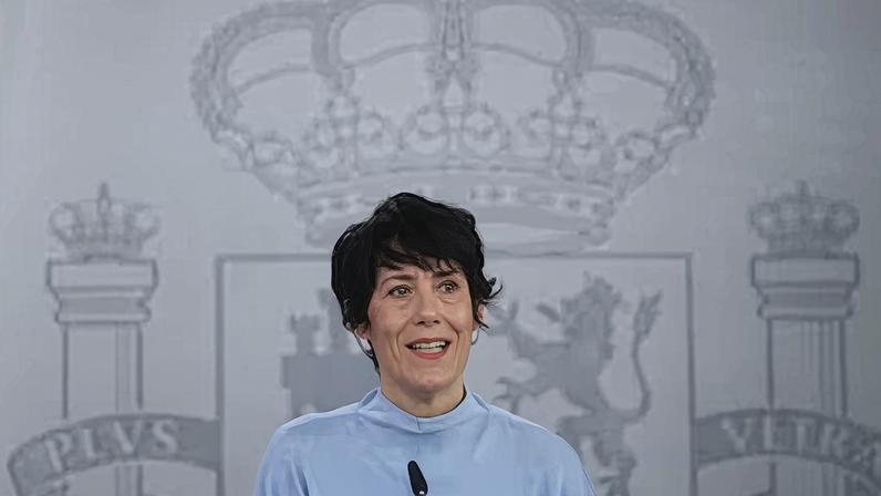 La ministra portavoz del Gobierno, Elma Saiz, durante la rueda posterior al Consejo de Ministros del 27 de enero.
