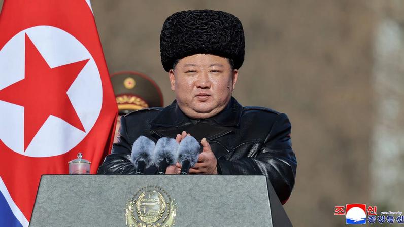 North Korean leader Kim Jong Un visits the Ministry of Defence for the 78th anniversary of the founding of the armed forces, in Pyongyang