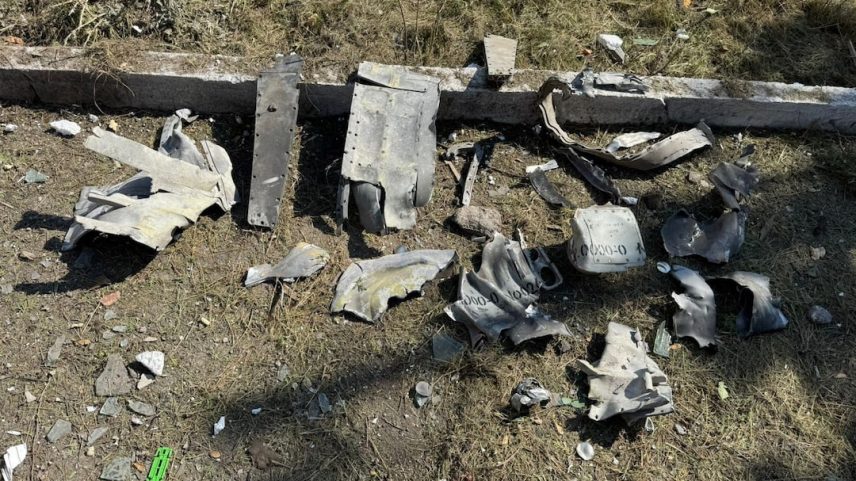 Purported image of fragments of a Russian 9M729 missile provided by Ukrainian law enforcement sources