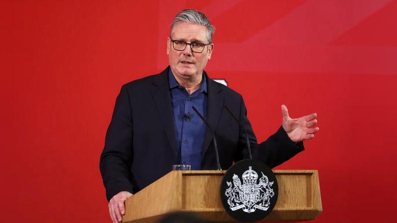 Prime Minister Keir Starmer Makes a Speech In East Sussex