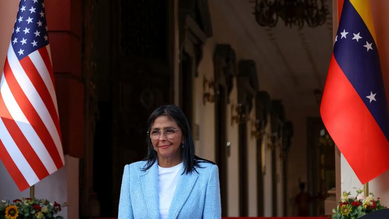 Venezuela's interim President Delcy Rodriguez meets with U.S. Energy Secretary Chris Wright, in Caracas