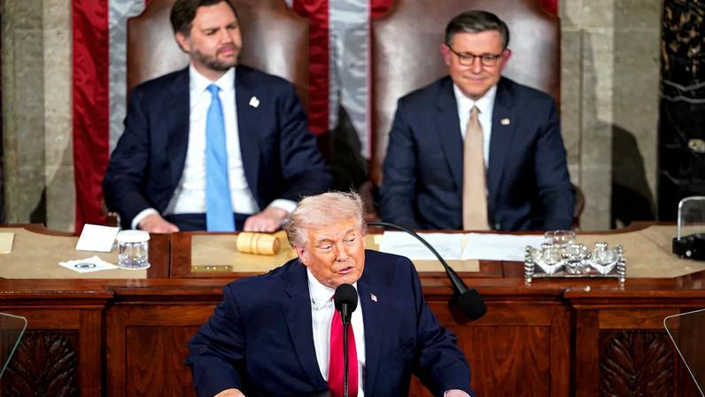 U.S. President Donald Trump delivers the State of the Union address at the U.S. Capitol in Washington D.C.