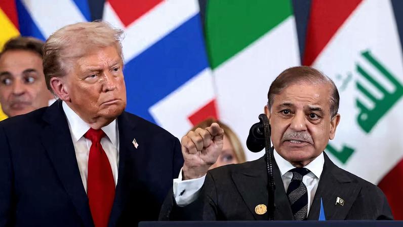 U.S. President Donald Trump participates in the official signing of the first phase of the Gaza ceasefire agreement, in Sharm El-Sheikh