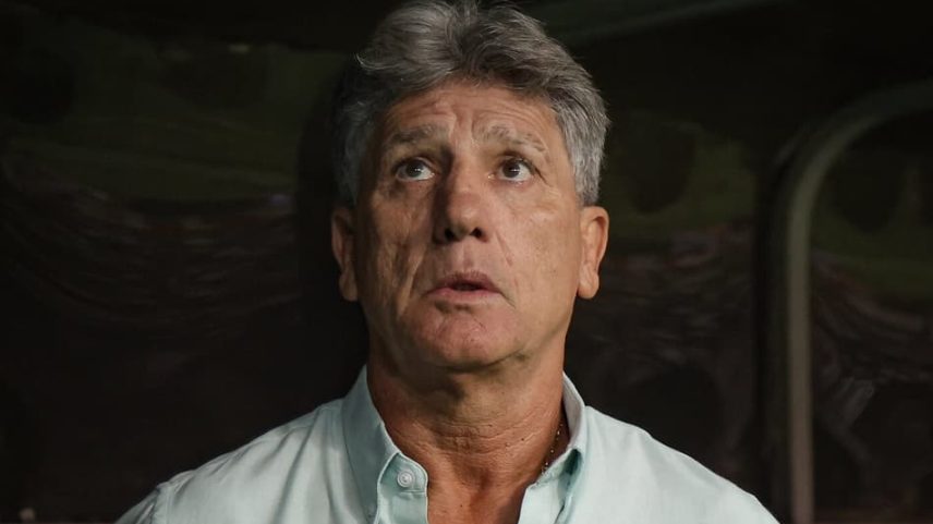 Renato Gaúcho em campo no empate entre Bahia e Fluminense (Foto: Marcelo Gonçalves/FFC)