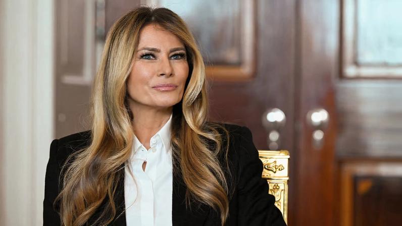U.S. first lady Melania Trump meets with freed American-Israeli couple Keith and Aviva Siegel, at the White House