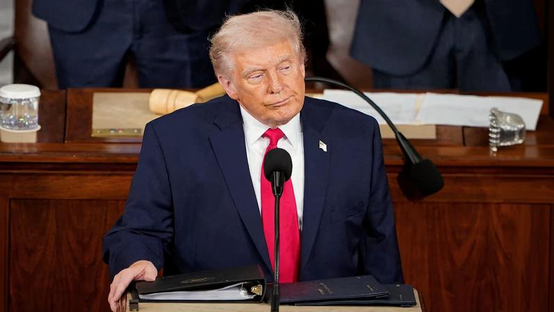 U.S. President Donald Trump delivers the State of the Union address at the U.S. Capitol in Washington D.C.