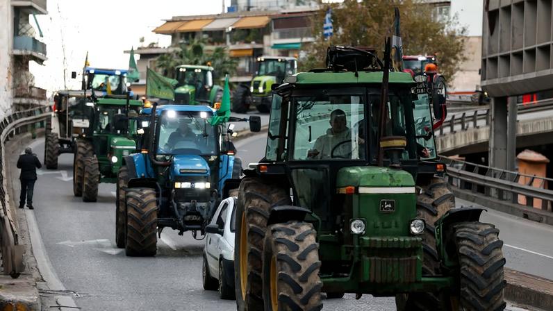Farmers protest in Athens