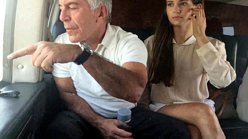 Late financier and convicted sex offender Jeffrey Epstein appears with a woman, whose identity has been obscured, in this image from the Epstein estate released by House Oversight Committee...