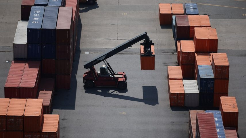 Shipping containers are seen at Pyeongtaek port in Pyeongtaek, South Korea, April 15, 2025. REUTERS/Kim Hong-Ji
