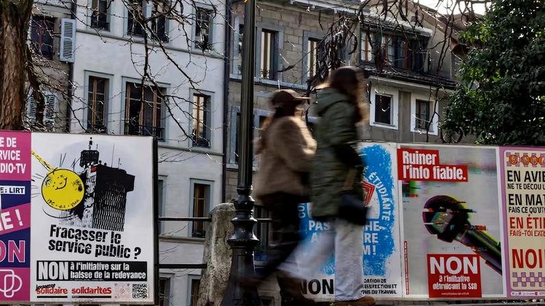 Swiss radio and television votations poster campaign