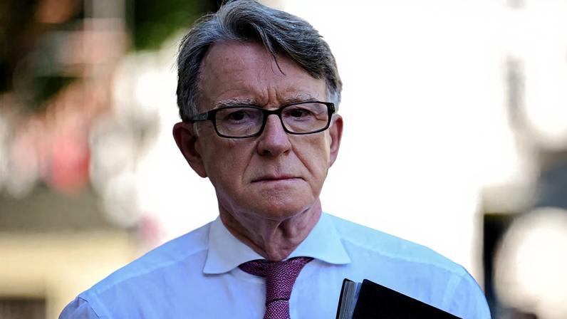 British Ambassador to the United States Peter Mandelson walks on the day British Prime Minister Keir Starmer holds an emergency Cobra meeting to discuss Israel-Iran conflict, in London, Britain, June 18, 2025. REUTERS/Jaimi Joy/File Photo/File Photo