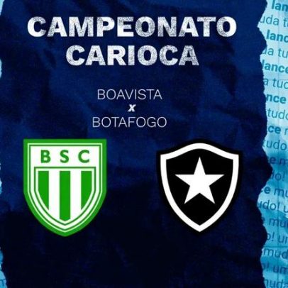 Boavista x Botafogo pela Taça Rio: onde assistir, horário e escalações