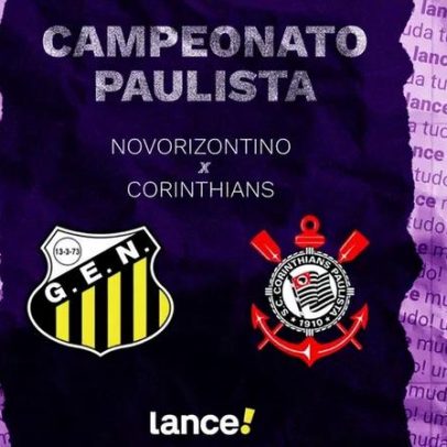 Novorizontino x Corinthians no Paulistão: horário, transmissão e escalações