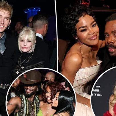 Celebridades no pre-Grammy de Clive Davis; Teyana Taylor, Sharon Osbourne