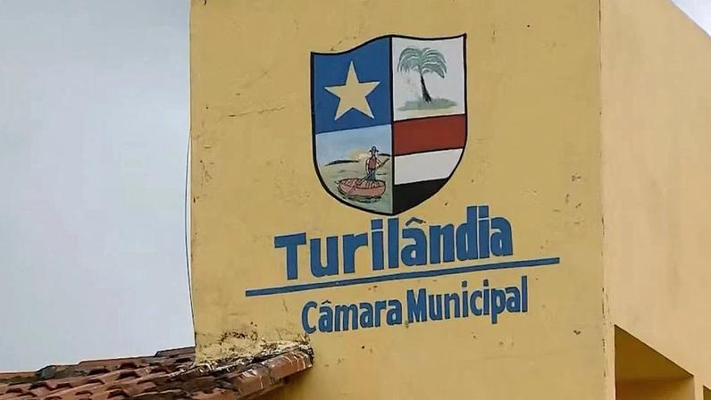 A Câmara Municipal de Turilândia, no Maranhão. Foto: Reprodução/TV Mirante