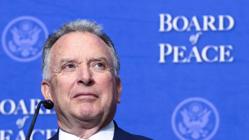 U.S. Special Envoy Steve Witkoff listens as U.S President Donald Trump (not pictured) speaks at the inaugural Board of Peace meeting at the U.S. Institute of Peace in Washington, D.C., U.S., February 19, 2026.