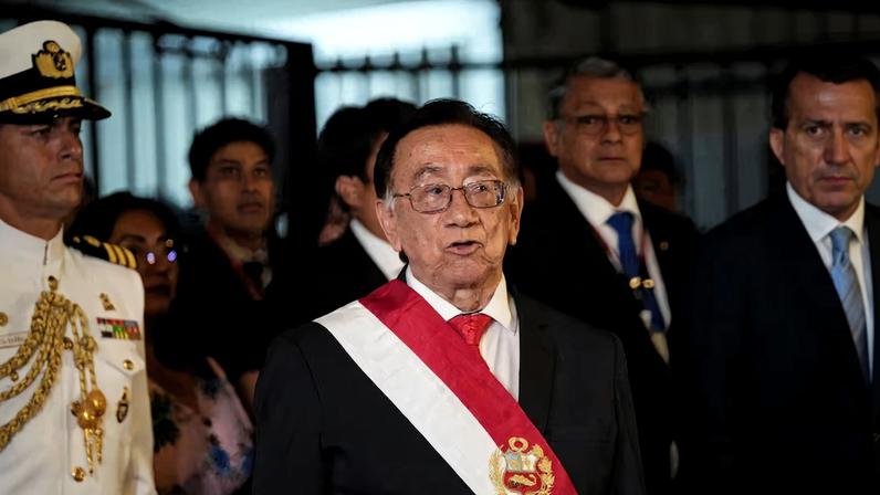 Peruvian lawmakers hold a session to choose a new leader of Congress who will also assume Peru's presidency, in Lima