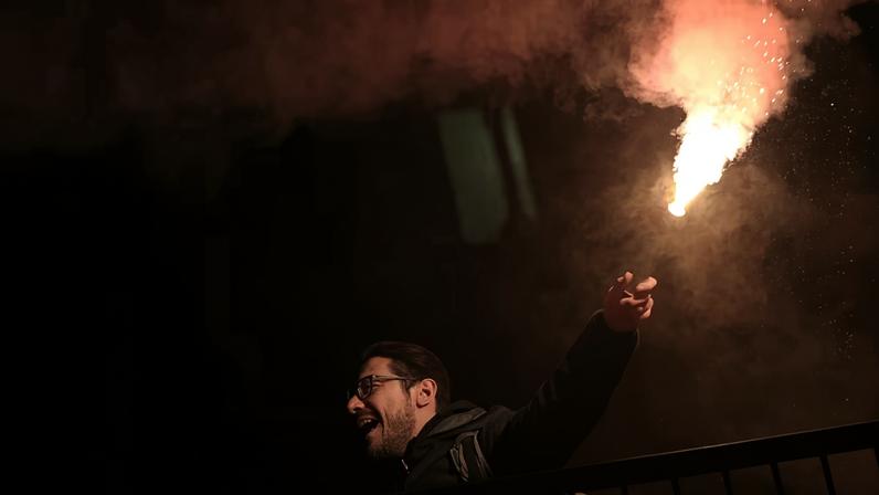 Milano Cortina 2026 Winter Olympics - Anti-Israel Protest as the Olympic flame arrives in Milan