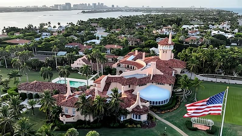 Vista aérea de la mansión de Mar-a-Lago, en Palm Beach (Florida, EE UU).