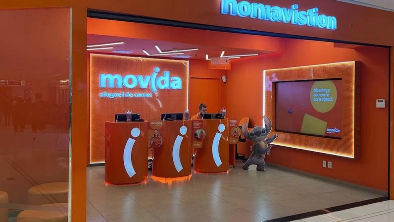 Loja da Movida, segundo maior grupo de locação do país.