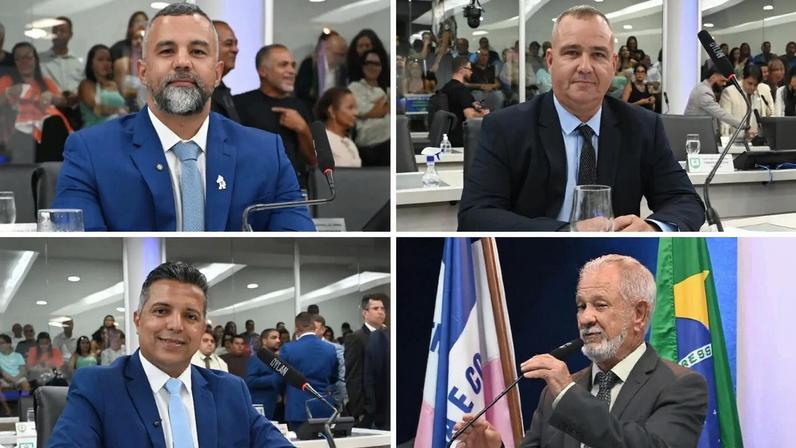 Vereadores Thiago Peixoto, Willian da Elétrica, Marcelo Leal e Sérgio Peixoto