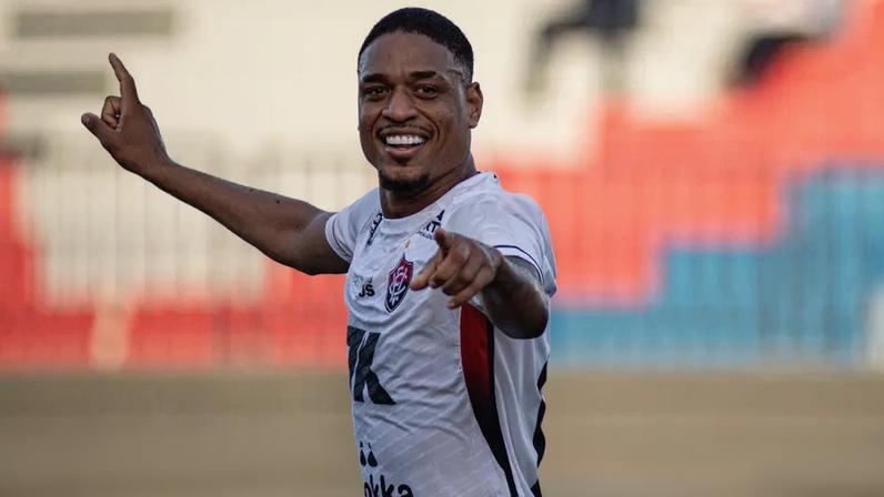 Lawan comemora gol contra o Barcelona de Ilhéus (Foto: Victor Ferreira / EC Vitória)