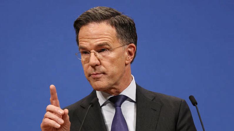 NATO Secretary General Mark Rutte gestures during a press conference at the Alliance headquarters in Brussels, Belgium February 12, 2026. REUTERS/Tom Nicholson