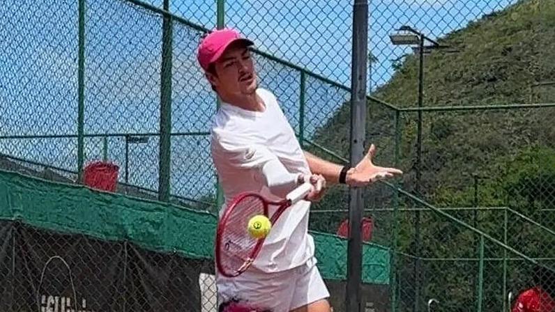 João Fonseca durante treino aberto à imprensa no Itanhangá Golf Club (Foto: Gustavo Loio / Lance!)
