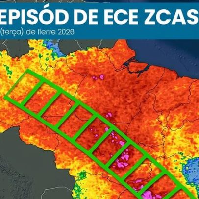 Nova ZCAS ganha força e provoca chuva volumosa em todo o Brasil