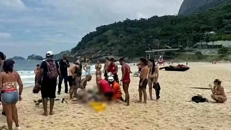 Acidente com asa delta deixa vítimas no Rio. Foto: Anna Júlia Steckelberg/Divulgação