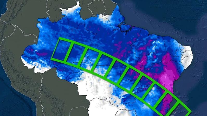 Quinta ZCAS de 2026 deve provocar chuva volumosa entre 26 de fevereiro e 1º de março