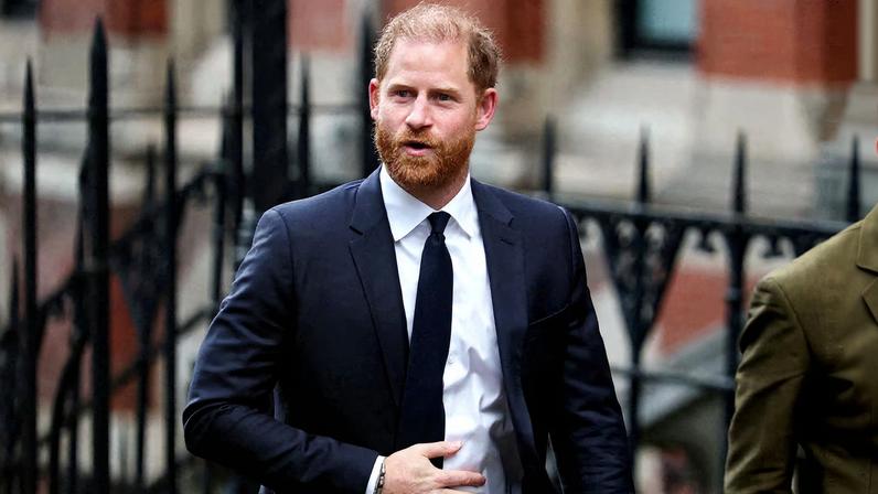 Britain's Prince Harry arrives during the first week of a nine-week trial lawsuit against Associated Newspapers, publisher of the Daily Mail, which Britain's Prince Harry and others are suing...