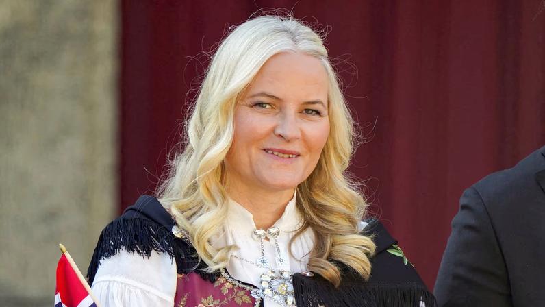 The Crown Princess of Norway, Mette-Marit looks on during the celebrations of the Norwegian Constitution Day at Skaugum, Norway, May 17, 2023. NTB/Lise Aserud/via REUTERS/File Photo