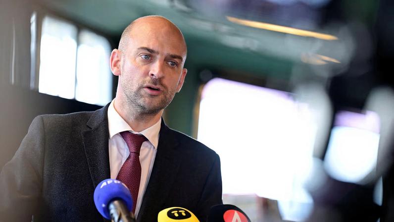 France's Minister for Europe and Foreign Affairs Jean-Noel Barrot attends a press conference on the day of a bilateral meeting with Sweden's Prime Minister Ulf Kristersson at the French aircraft carrier Charles De Gaulle (R91), in Malmo, Sweden February 27, 2026. TT News Agency/Johan Nilsson/via REUTERS