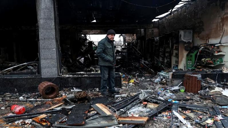 Aftermath of a Russian drone attack in Odesa