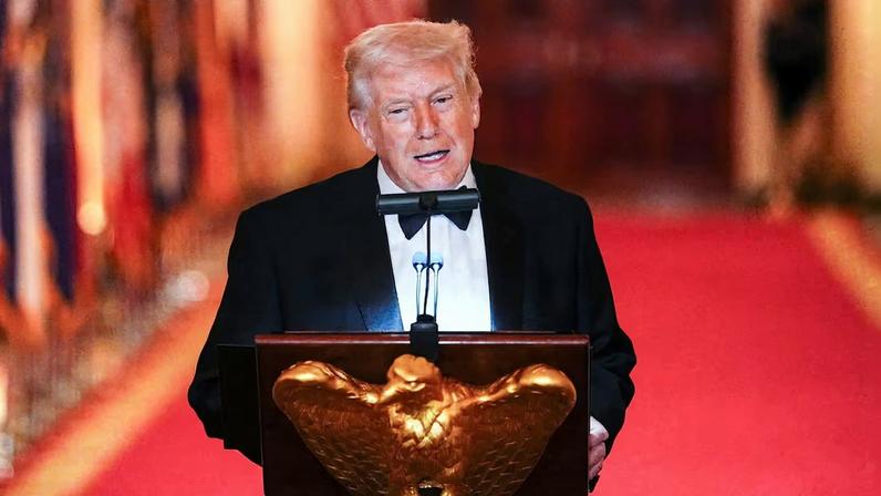 U.S. President Donald Trump hosts a Governors Dinner at the White House in Washington