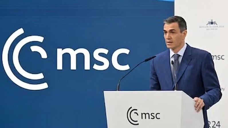 El presidente del Gobierno español, Pedro Sánchez, este sábado en la Conferencia de Seguridad de Múnich.