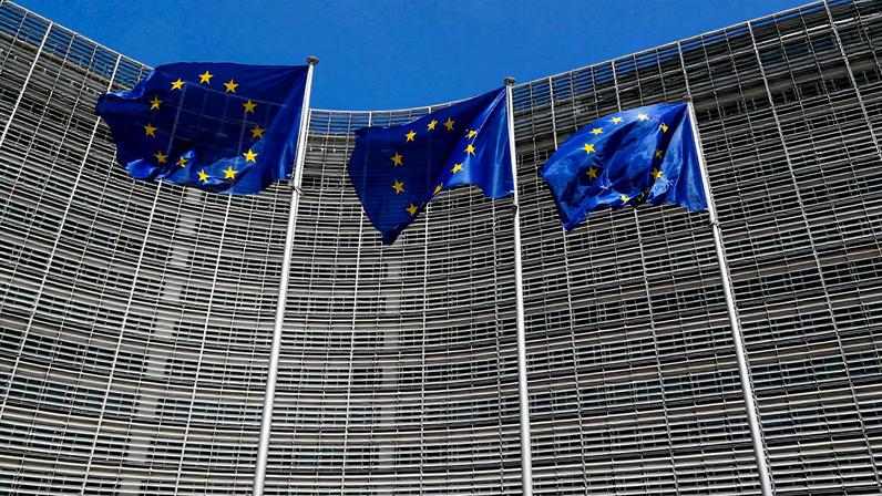 European Union flags flutter outside the EU Commission headquarters in Brussels, Belgium June 20, 2018. REUTERS/Yves Herman/File Photo