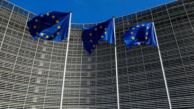 European Union flags flutter outside the EU Commission headquarters in Brussels, Belgium June 20, 2018. REUTERS/Yves Herman/File Photo